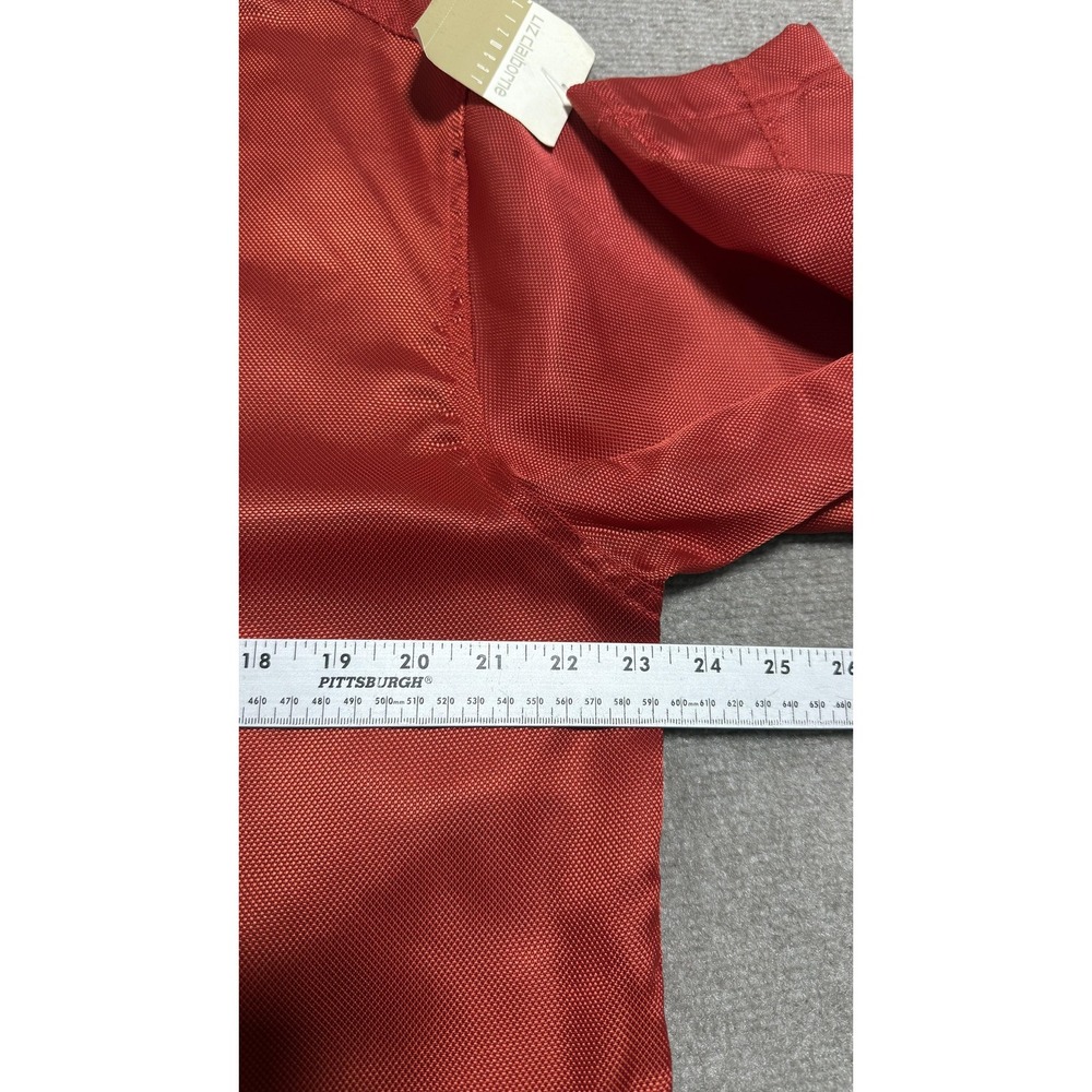 Liz Claiborne Jacket Womens Large Red Nylon Windbreaker Mesh Lined Zip Pockets - Picture 4 of 12